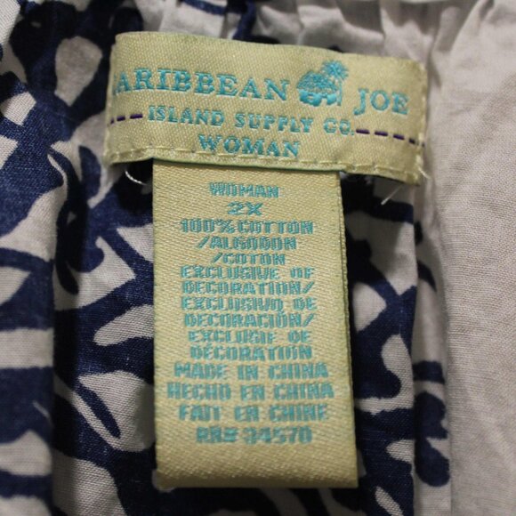 NWOT Caribbean Joe 3/4 Sleeve Top - Sz 2X - Picture 6 of 6